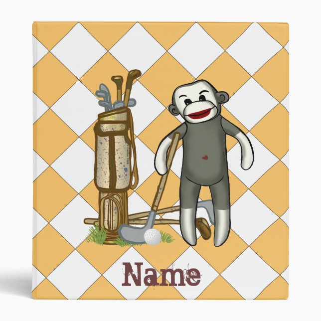 Sock Monkey Golf Binder (Front)