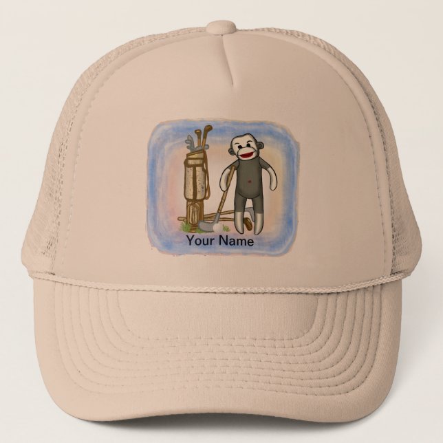Sock Monkey Golf  hat  (Front)