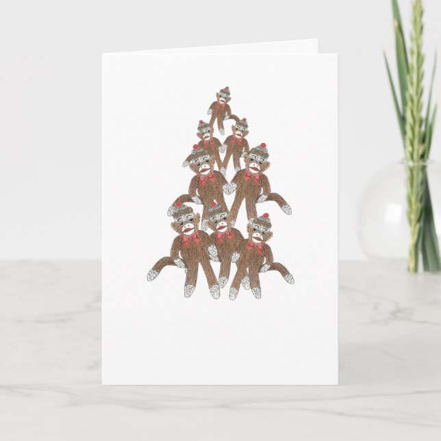Sock Monkey holiday  card (Front)