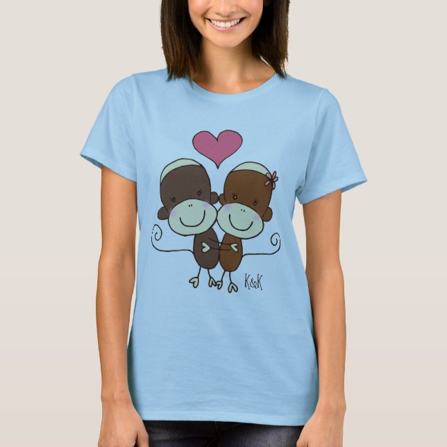 Sock Monkey Hugz T-shirt (Front)