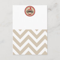 Sock monkey invitation