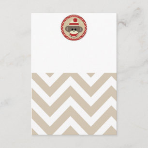 Sock monkey invitation