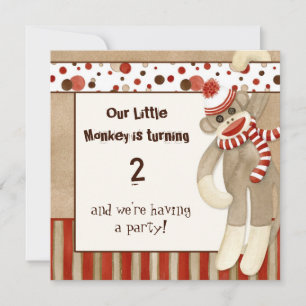 Sock Monkey, Invitation de fête d'anniversaire