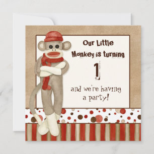 Sock Monkey, Invitation de fête d'anniversaire