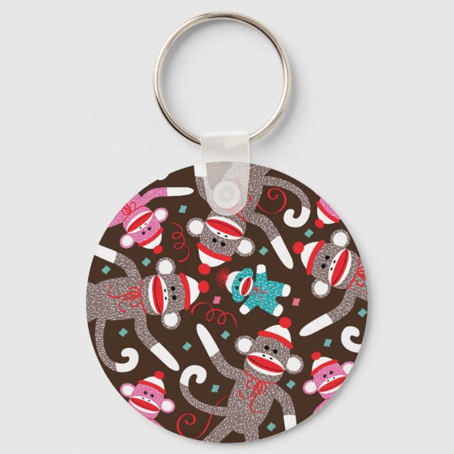 Sock Monkey Keychain (Front)