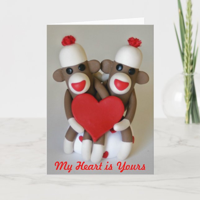 Sock Monkey Lovers Card (Front)
