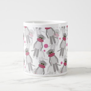 Sock Monkey Madness Large Coffee Mug