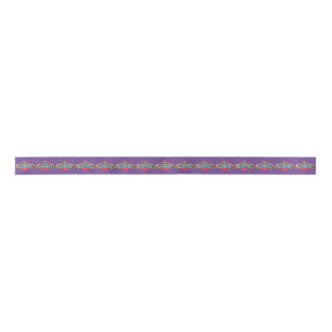 Sock Monkey Madness Purple Satin Ribbon