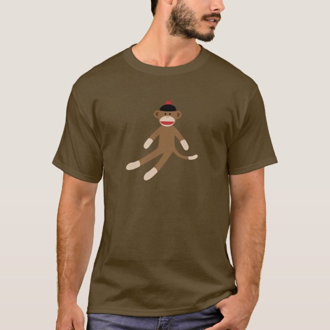 sock monkey mens t-shirt (Front)