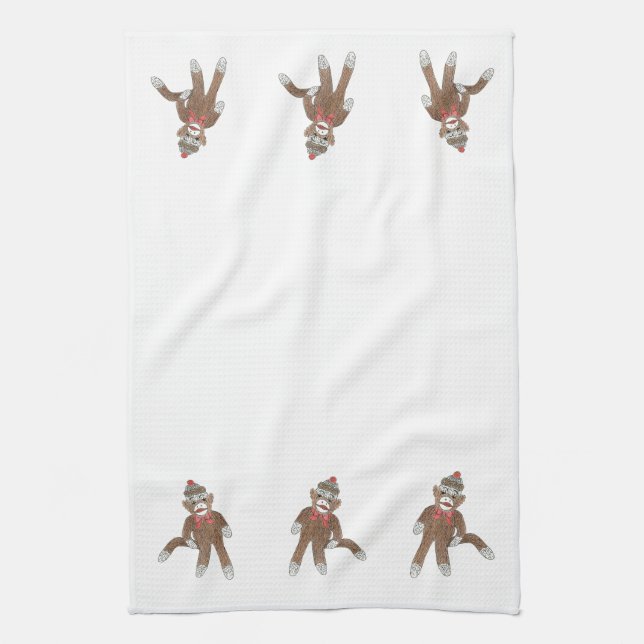 Sock Monkey MoJo Kitchen towel (Vertical)