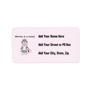Sock Monkey Mommy Nurse T-shirts and Gifts Label