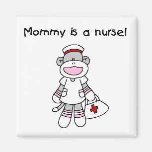 Sock Monkey Mommy Nurse T-shirts and Gifts Magnet
