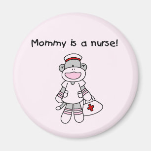 Sock Monkey Mommy Nurse T-shirts and Gifts Magnet