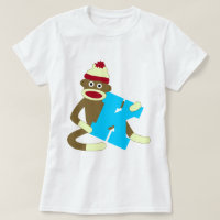Sock Monkey Monogram Boy K