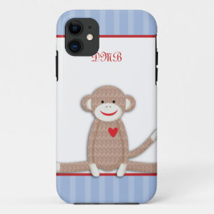 Sock Monkey Monogram iPhone 5 Case
