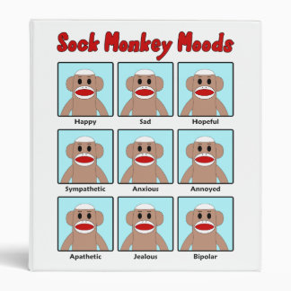 Sock Monkey Moods Binder