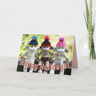Sock Monkey - Nordique Cartes de Noël