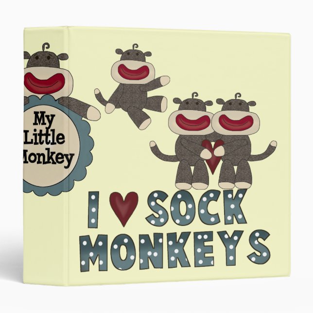 sock monkey notebook binder (Front/Spine)