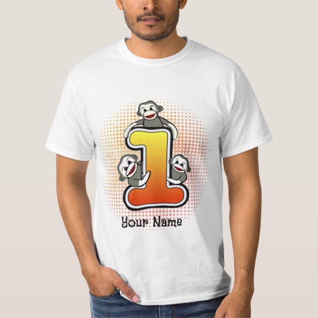 Sock Monkey  Number 1 T-Shirt (Front)