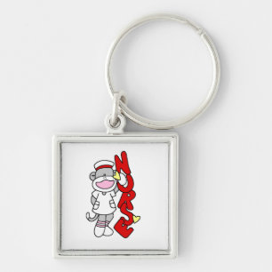 Sock Monkey Nurse T-shirts and Gifts Keychain