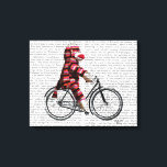 Sock Monkey on Bicycle Canvas Print<br><div class="desc">Children's</div>