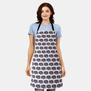 Sock Monkey Peace Bus Apron