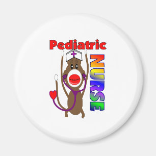 Sock Monkey Pediatric Nurse Gifts Magnet