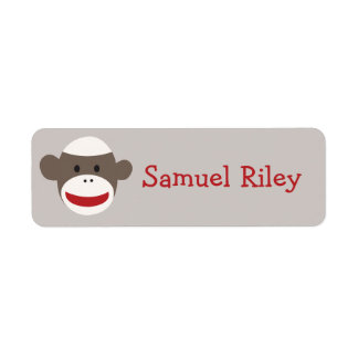 Sock Monkey Personalized Sticker