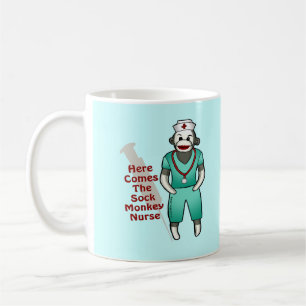 Sock Monkey personnalisé Nurse mug