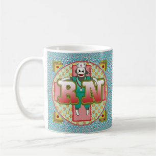 Sock Monkey personnalisé RN Nurse mug