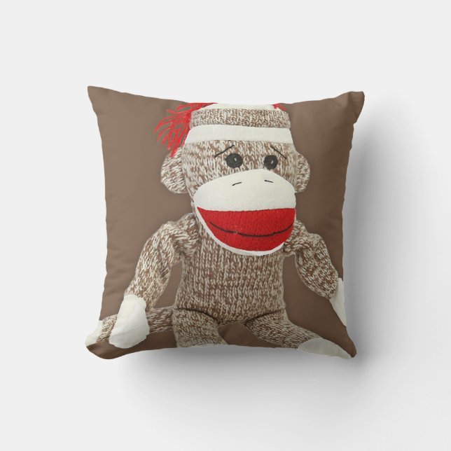 sock monkey pillow (Front)