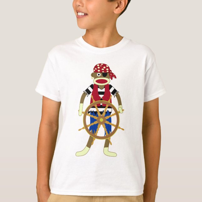 Sock Monkey Pirate T-Shirt (Front)