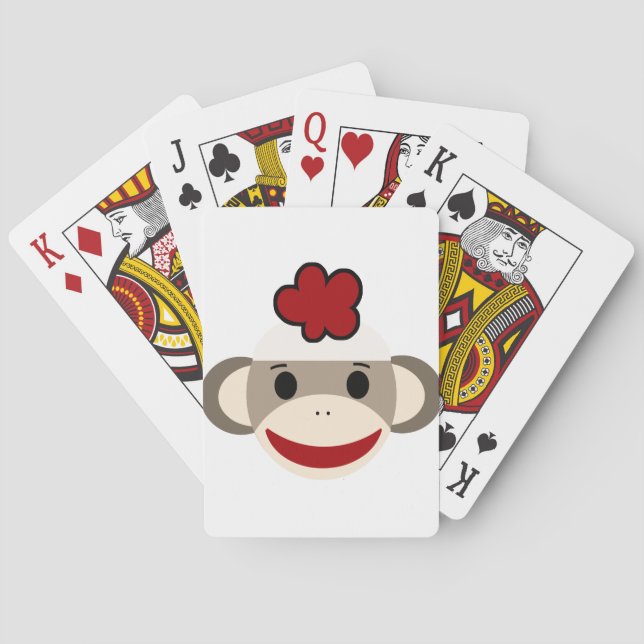 sock monkey playing cards (Back)
