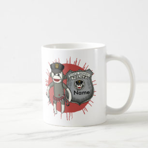 Sock Monkey Police Coffee Mug