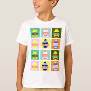 Sock Monkey Pop Art T-Shirt