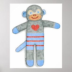 Sock Monkey Print