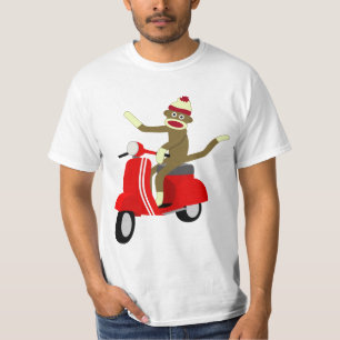 Sock Monkey Scooter T-Shirt