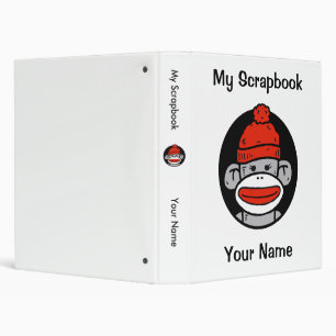 Sock Monkey Scrapbook Binder