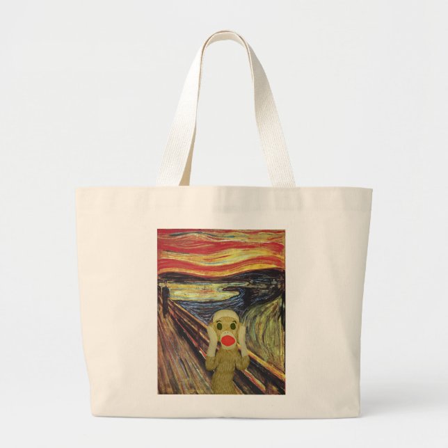 Sock Monkey Scream tote bag (Front)