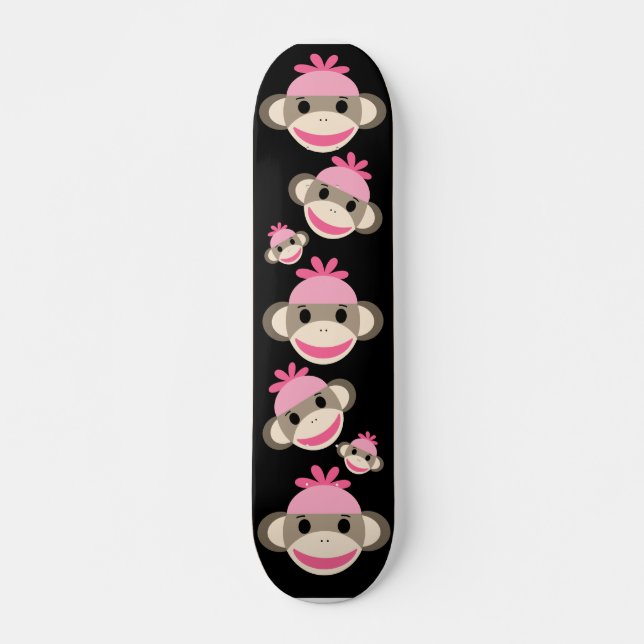 Sock Monkey Skateboard Deck (Front)