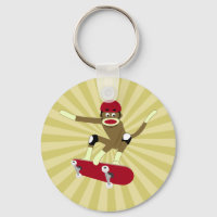 Sock Monkey Skateboarder
