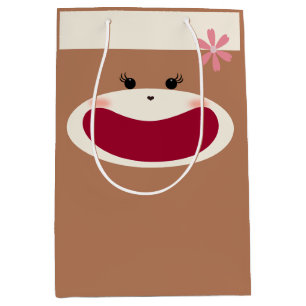 Sock Monkey Smile(Girl) Medium Gift Bag