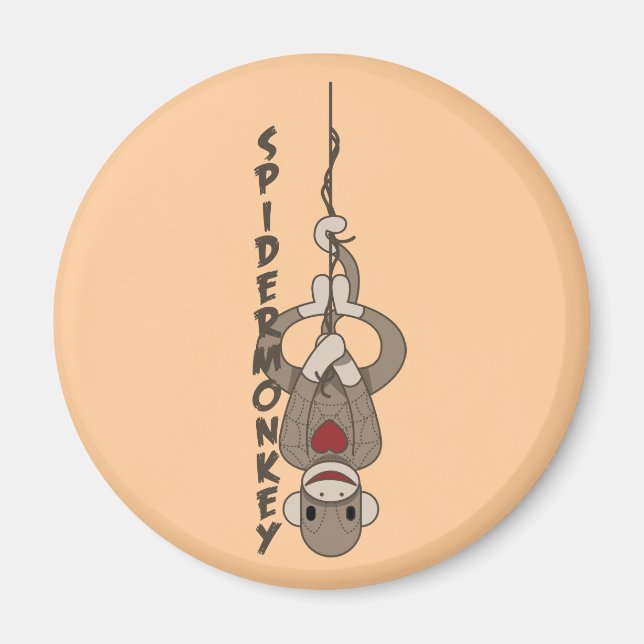 Sock Monkey Spider Monkey Magnet Locker (Front)