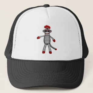 Sock monkey Sugar Skull Day of the Dead Trucker Hat