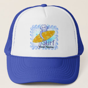Sock Monkey Surfer   Hat