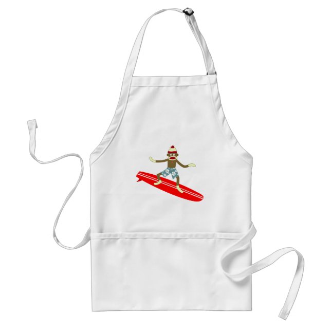 Sock Monkey Surfer Standard Apron (Front)