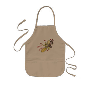 Sock Monkey Valentine Merchandise Kids Apron