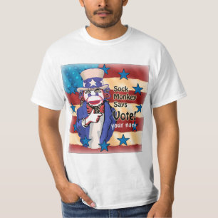 Sock Monkey Vote T-Shirt