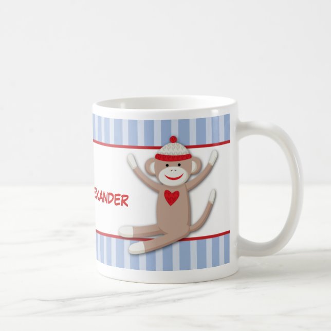 Sock Monkeys Personalized Coffee Mug (Right)