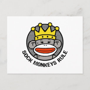 Sock Monkeys Rule Postcard